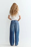 TRF MID WAIST BAGGY BALLOON JEANS