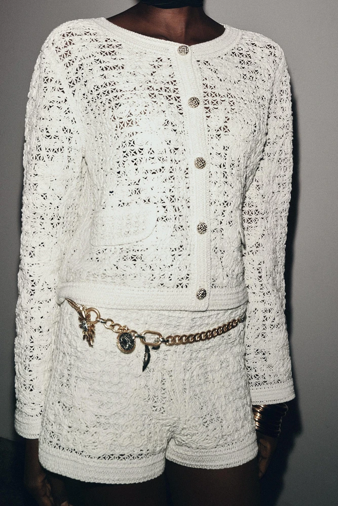 CROCHET BUTTON JACKET