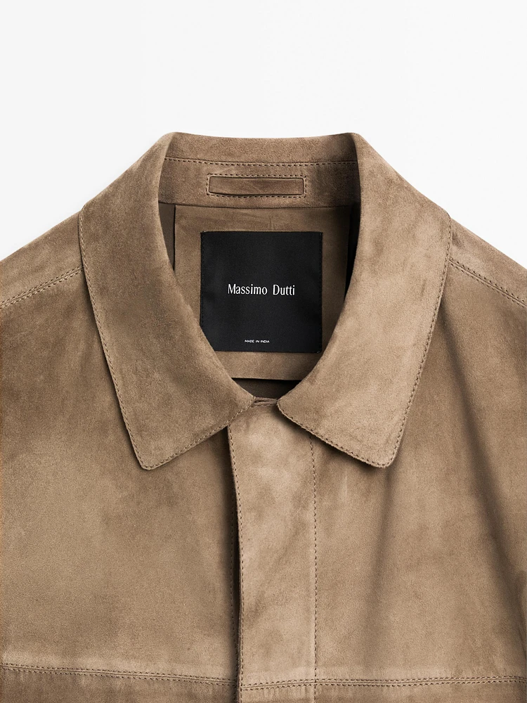 Surchemise en cuir finition daim