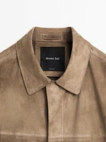 Surchemise en cuir finition daim