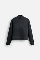 CROCHET TRIM SWEATER X NANUSHKA