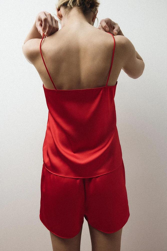 SATIN EFFECT TANK TOP