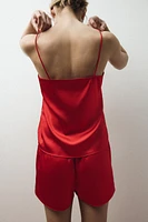 SATIN EFFECT TANK TOP