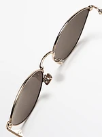 Metallic cateye sunglasses