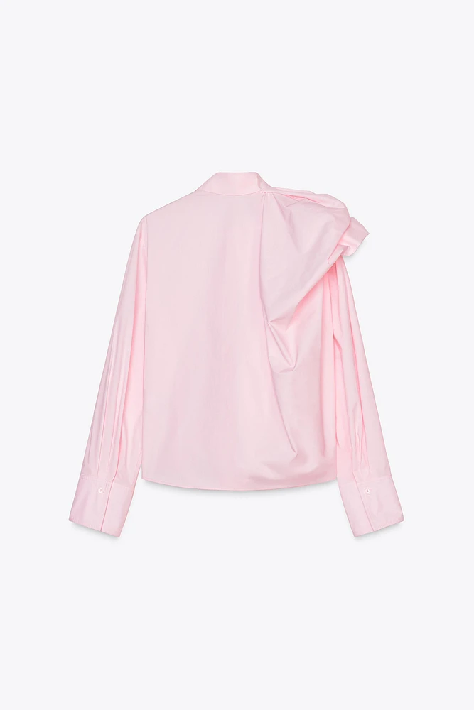 ZW COLLECTION POPLIN PUFFED SHOULDER SHIRT