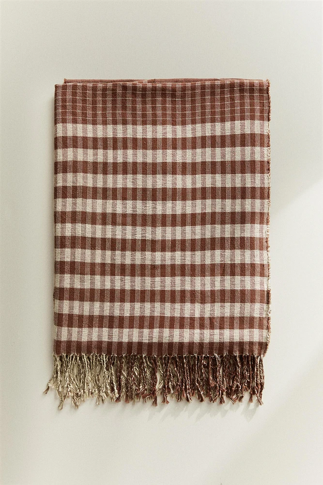 PLAID DOUBLE FACE CARREAUX