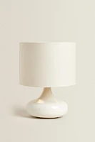 SMALL CERAMIC BASE TABLE LAMP