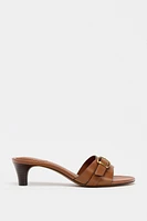 BUCKLED HEELED SANDALS