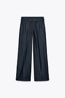 Z1975 WIDE-LEG BELTED DENIM PANTS