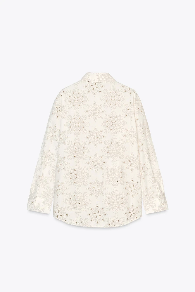 CHEMISE BRODERIES PERFORÉES GOMMÉES