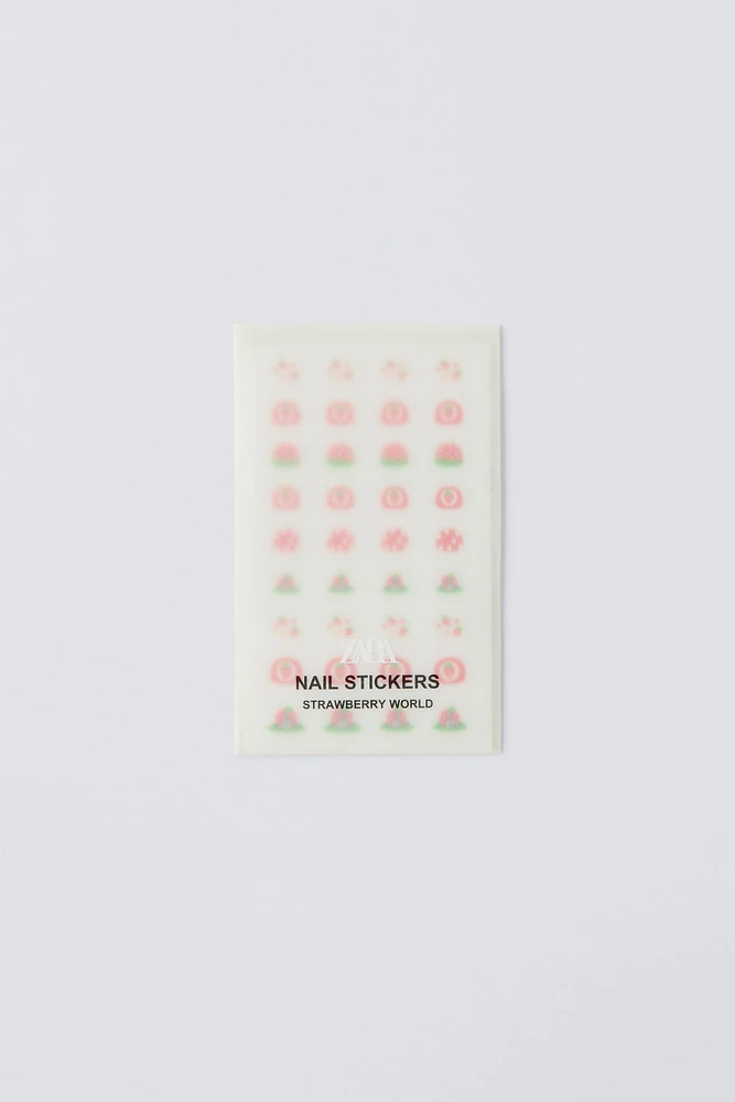 ZARA NAIL STICKERS STRAWBERRY WORLD