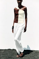 TOP HALTER EN MAILLE