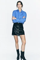 ZW COLLECTION FAUX LEATHER SHORT SKIRT