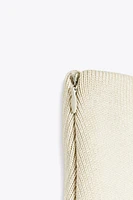MIXED PLEATED KNIT SKIRT