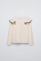 RUFFLED RIBBED T-SHIRT