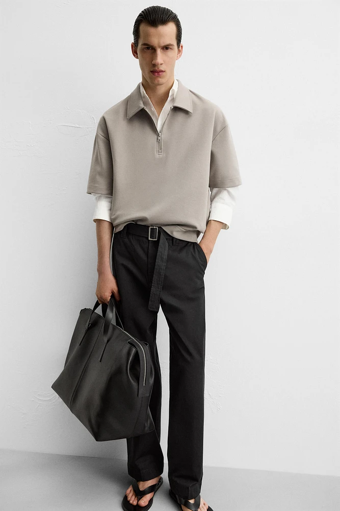 TECHNICAL ZIP POLO SHIRT