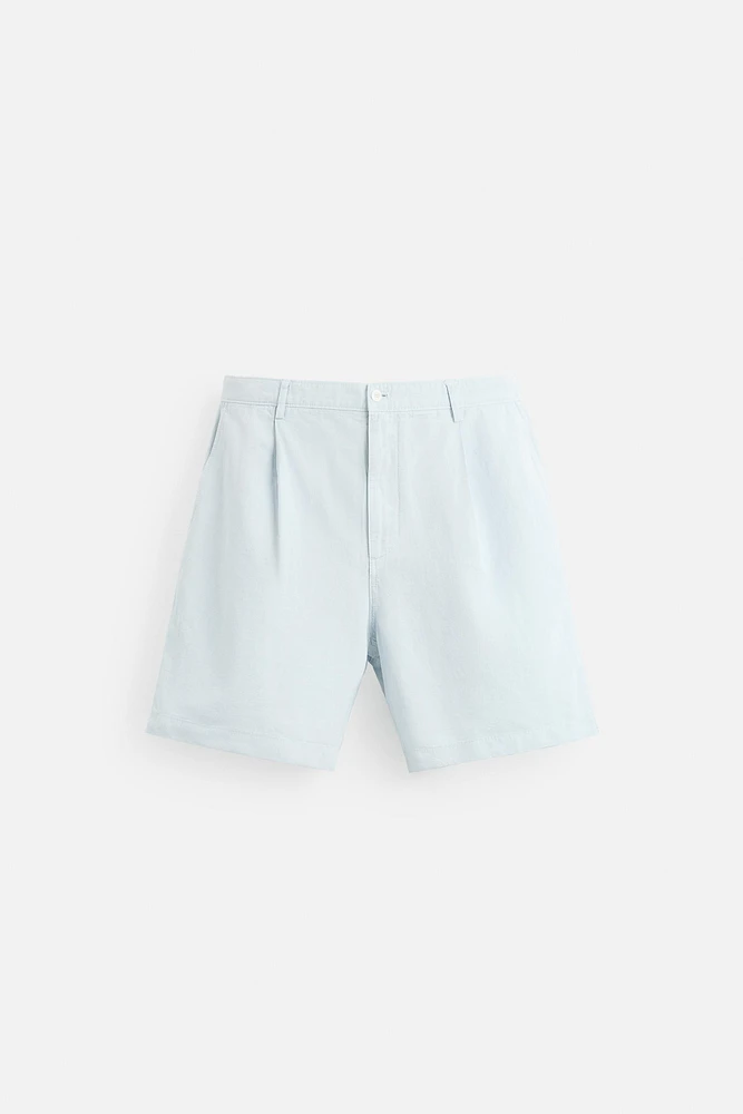 WASHED PLEATED SHORTS