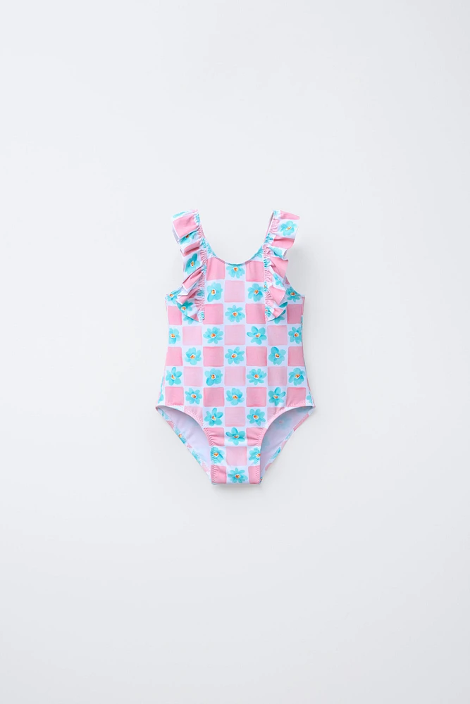 1-6 ANS/ MAILLOT DE BAIN FLEURS