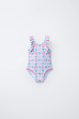 1-6 ANS/ MAILLOT DE BAIN FLEURS