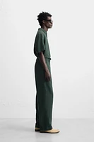 STRAIGHT FIT 100% LINEN PANTS
