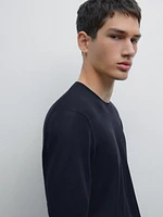 Short sleeve fine knit sweater
