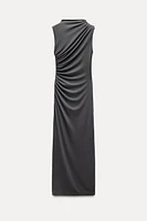 DRAPED MIDI DRESS