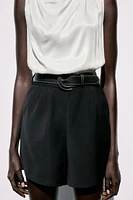 BELTED COMBINATION SHORT JUMPSUIT