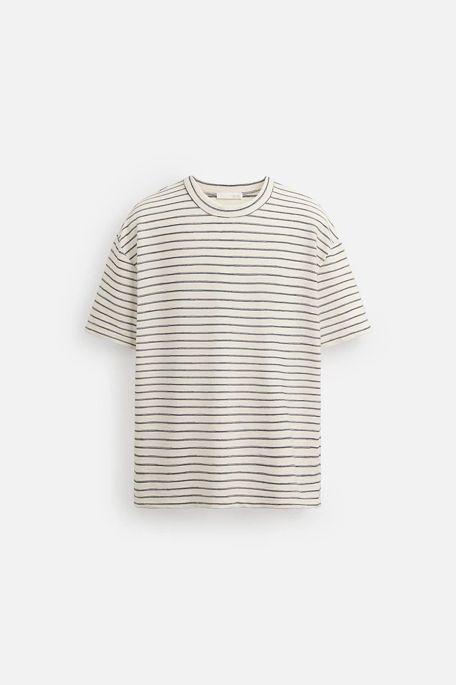 JACQUARD STRIPED T-SHIRT
