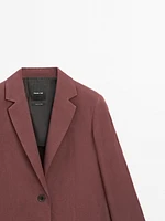 100% linen two-button blazer