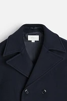 DOUBLE-BREASTED WOOL - CASHMERE COAT