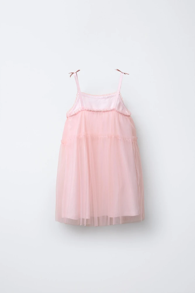 ROBE EN TULLE AVEC NŒUDS