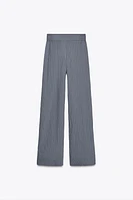 PANTALON LARGE À RAYURES