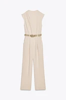 LONG BELTED JUMPSUIT