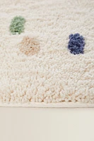 TAPIS ENFANT COTON POIS MULTICOLORES