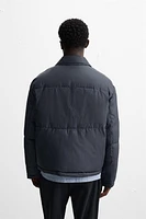 WAXED EFFECT PUFFER JACKET