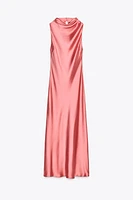 SATIN MIDI DRESS