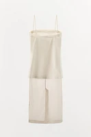 ROBE MIDI EN MATIÈRES VARIÉES ORGANZA