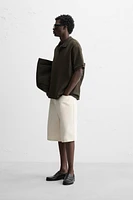 RIBBED TEXTURED POLO SHIRT