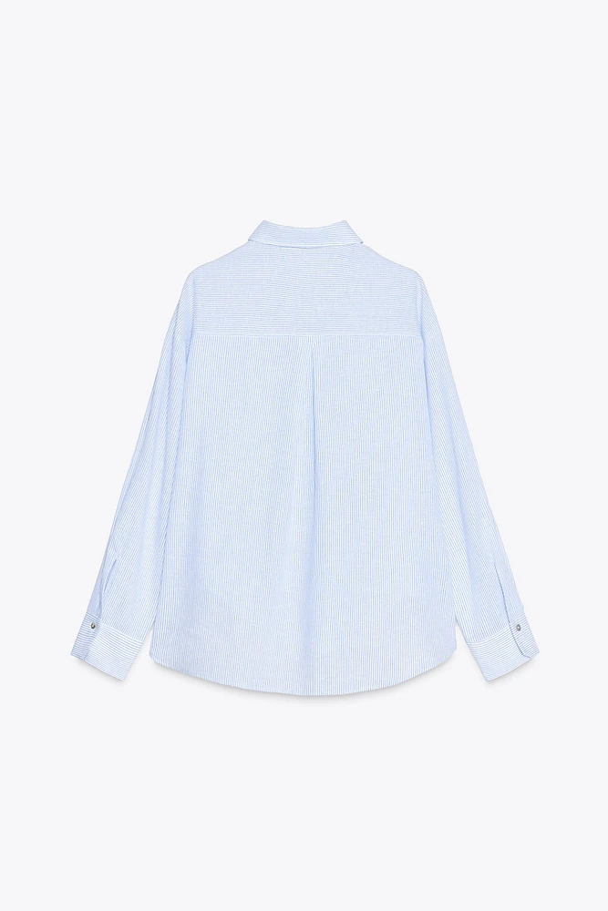 CHEMISE OVERSIZE AVEC LIN