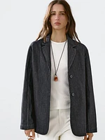 Blazer loose fit denim