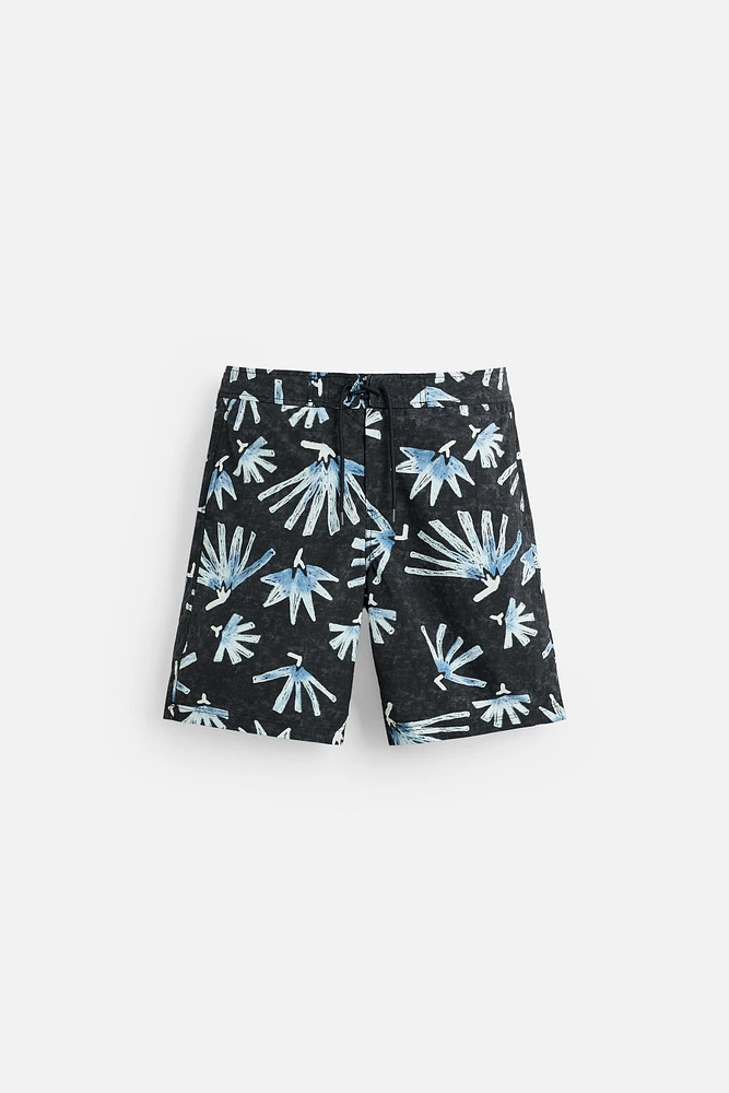 FLORAL PRINT LONG SWIMSUIT