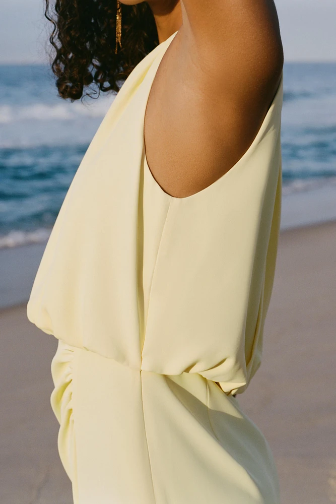 ROBE MIDI À FRONCES