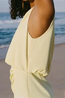 ROBE MIDI À FRONCES