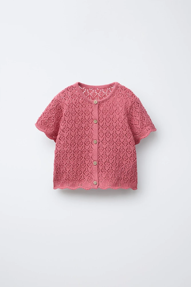 POINTELLE KNIT TOP