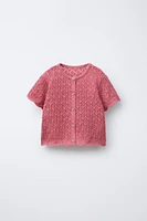 POINTELLE KNIT TOP