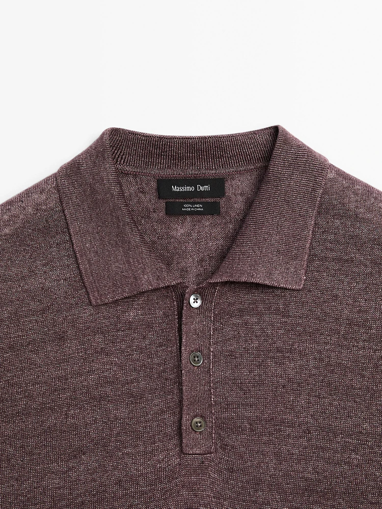 Polo en maille 100 % lin