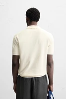 TEXTURED KNIT POLO SHIRT
