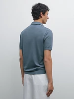 Polo en maille de coton à manches courtes