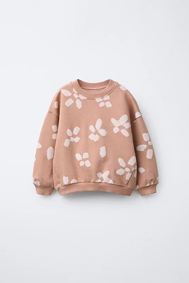 FLORAL PRINT SWEATSHIRT