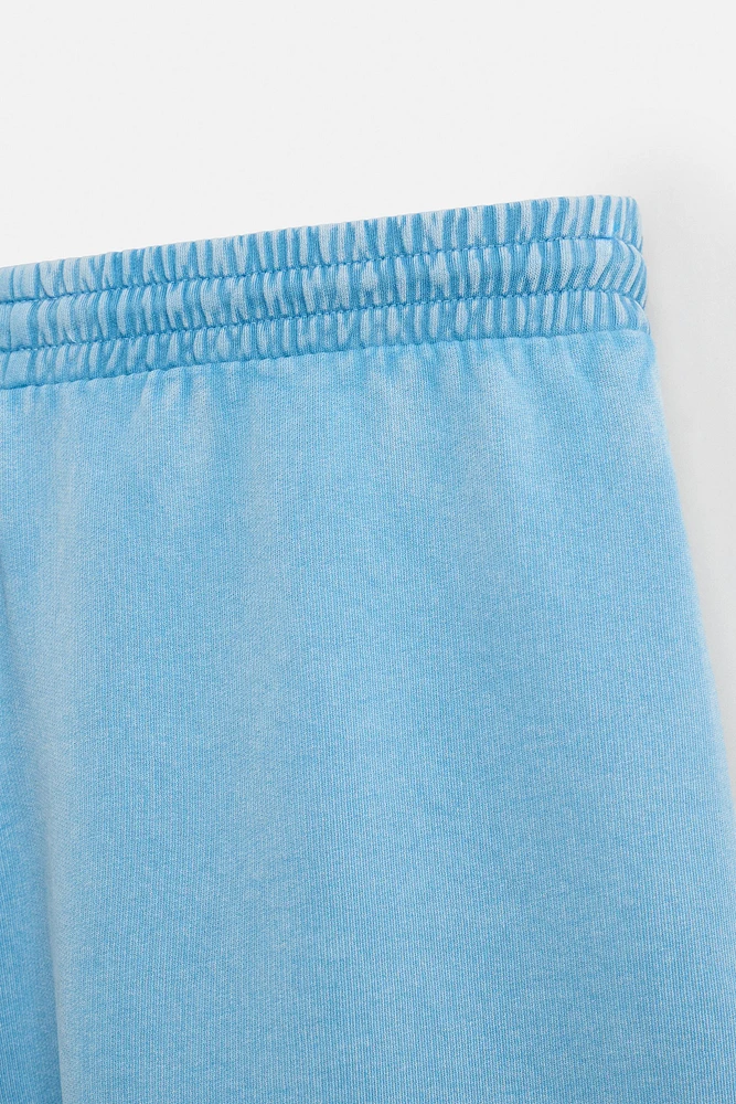 WASHED RELAXED FIT JOGGER SHORTS